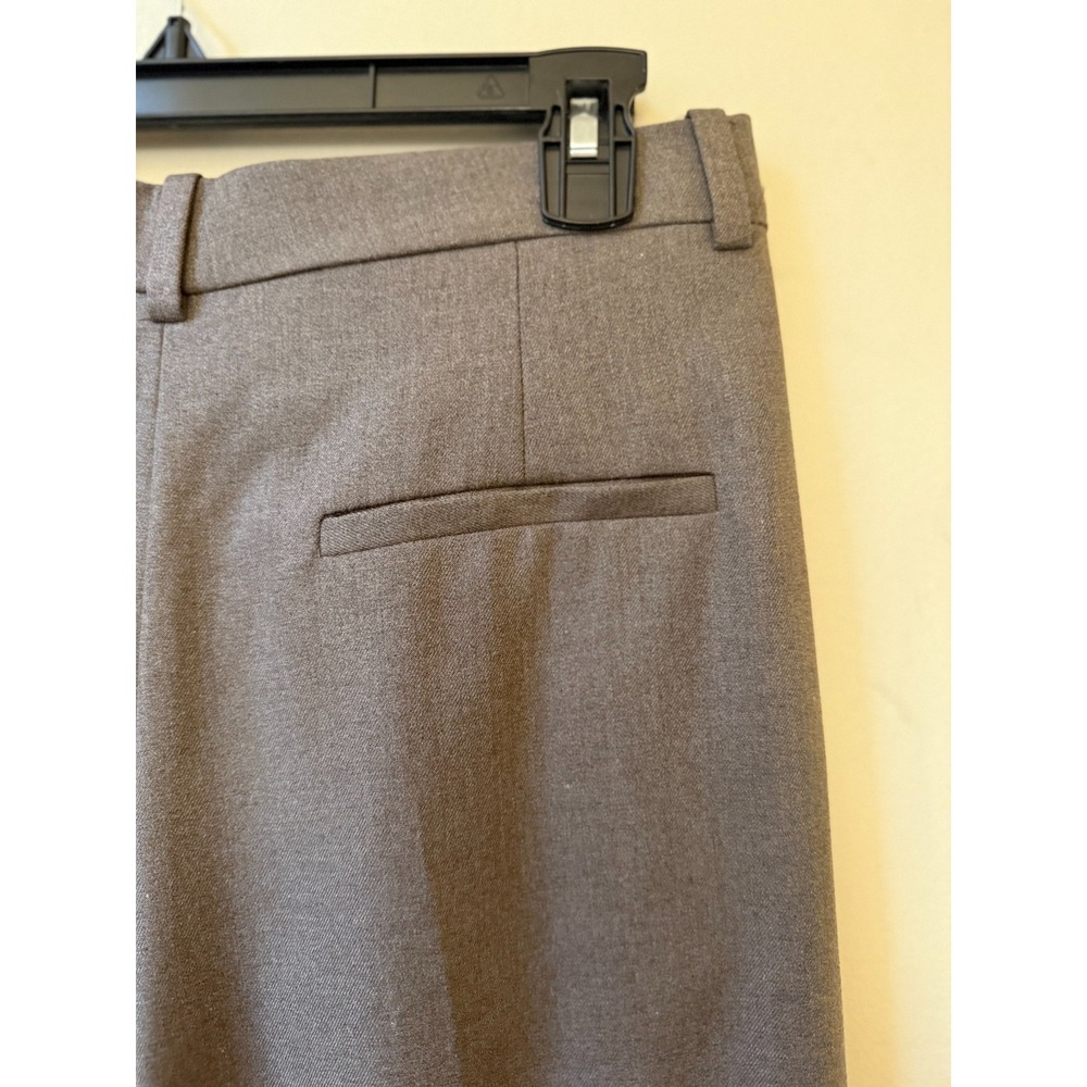 Zara Wide Leg Trousers in Taupe Brown - Picture 7 of 9